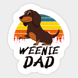 Weenie Dad Dachshund Papa Dog Lover Sticker